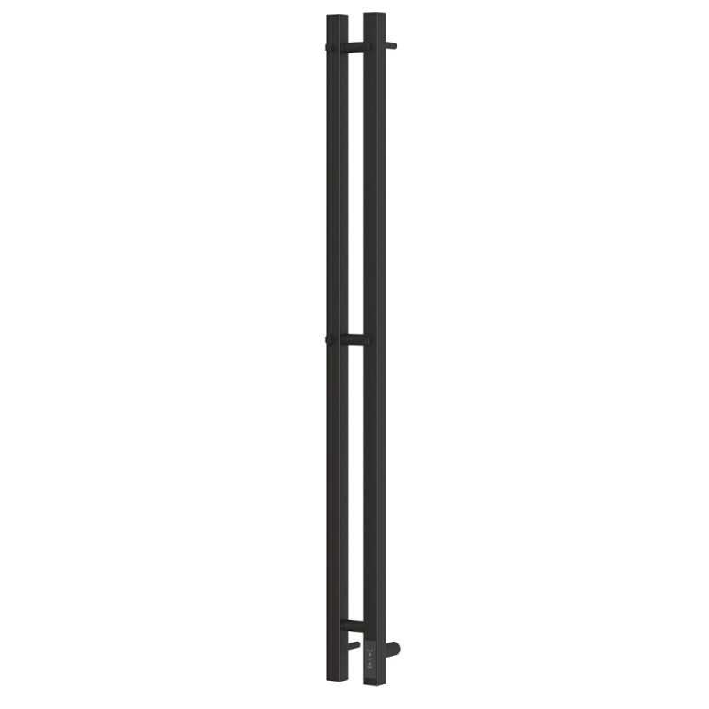 Полотенцесушитель электрический Apextermo Sirius SR10111BM, ширина 10 см, высота 110 см, диммер справа, цвет черный матовый