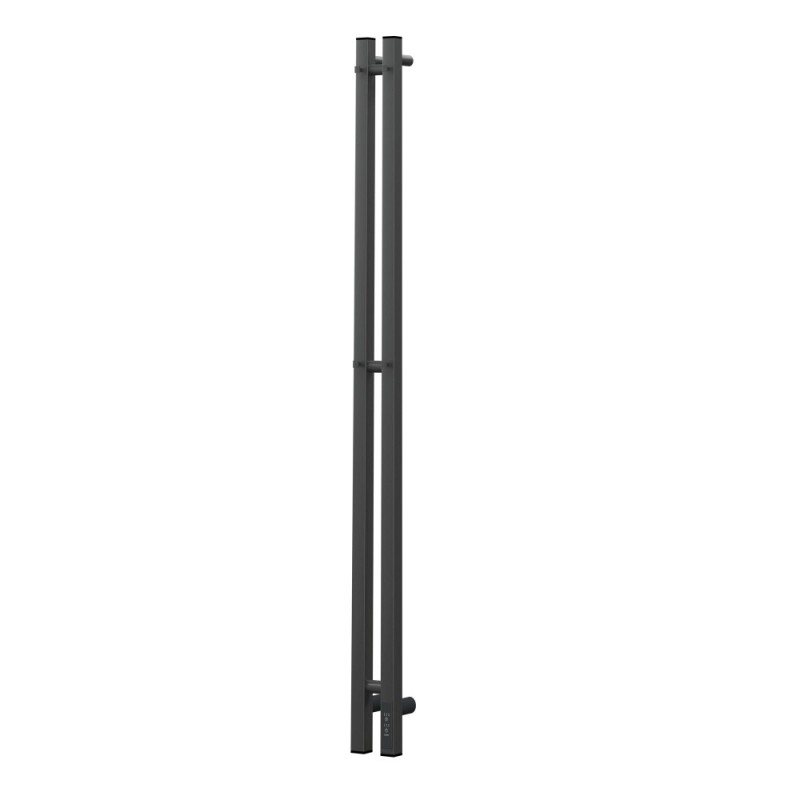 Полотенцесушитель электрический Apextermo Sirius SR10111GF, ширина 10 см, высота 110 см, диммер справа, цвет графит металлик