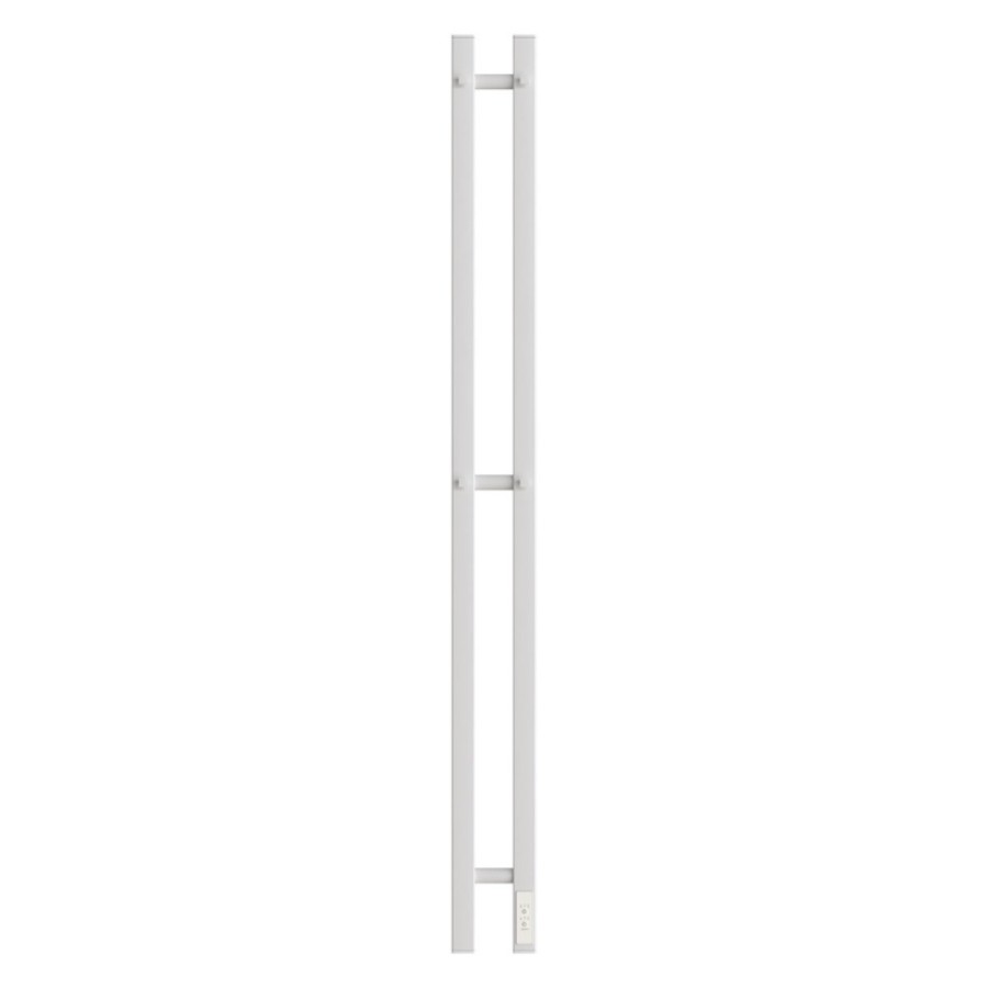 Полотенцесушитель электрический Apextermo Sirius SR10111WM, ширина 10 см, высота 110 см, диммер справа, цвет белый матовый