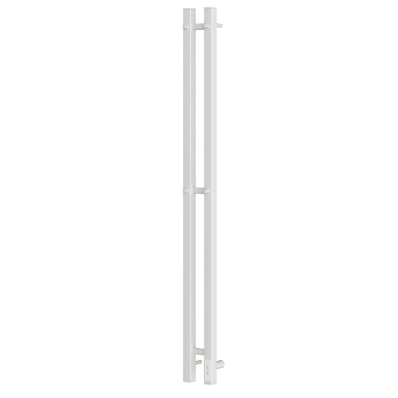 Полотенцесушитель электрический Apextermo Sirius SR10111WM, ширина 10 см, высота 110 см, диммер справа, цвет белый матовый