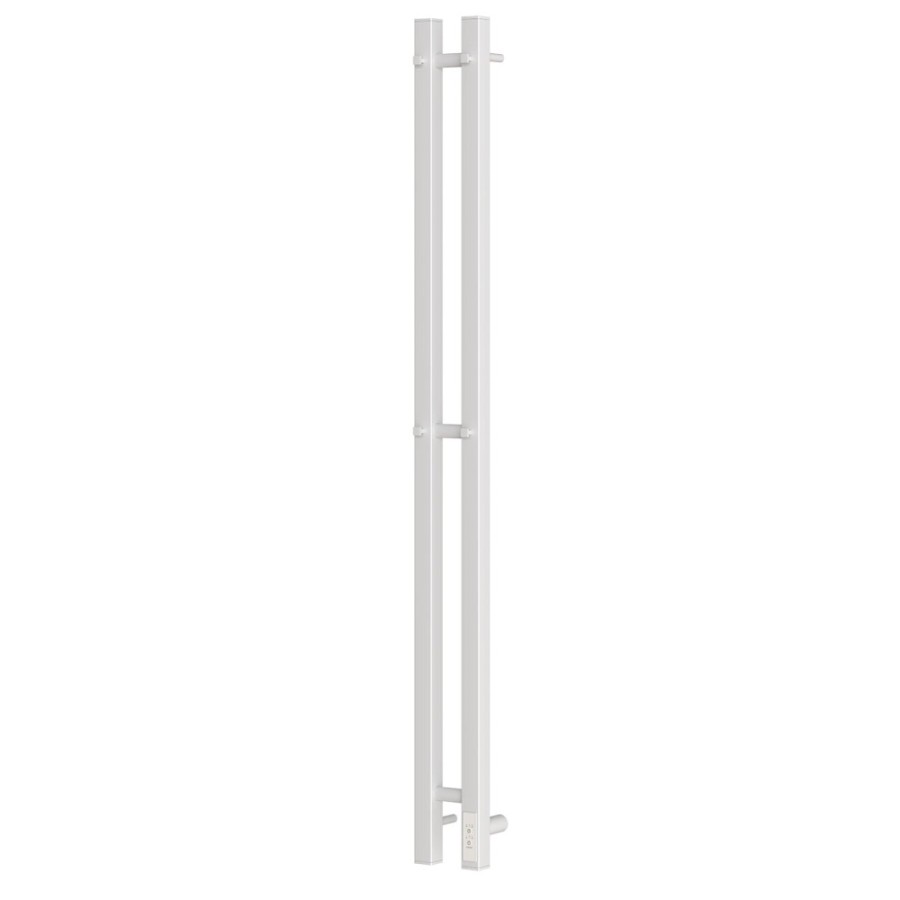 Полотенцесушитель электрический Apextermo Sirius SR10111WM, ширина 10 см, высота 110 см, диммер справа, цвет белый матовый