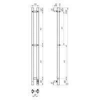 Полотенцесушитель электрический Apextermo Sirius SR10111WM, ширина 10 см, высота 110 см, диммер справа, цвет белый матовый