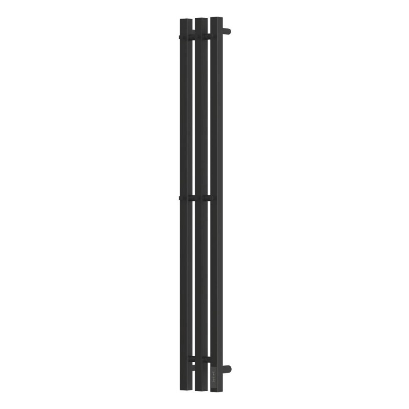 Полотенцесушитель электрический Apextermo Sirius SR10112BM, ширина 15 см, высота 110 см, диммер справа, цвет черный матовый