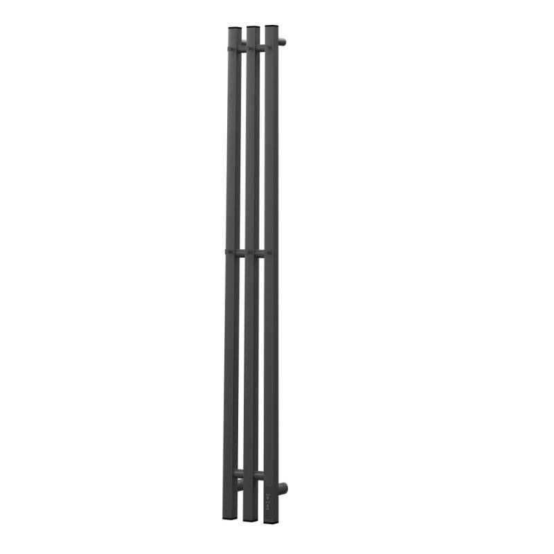 Полотенцесушитель электрический Apextermo Sirius SR10112GF, ширина 15 см, высота 110 см, диммер справа, цвет графит металлик