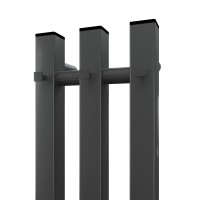 Полотенцесушитель электрический Apextermo Sirius SR10112GF, ширина 15 см, высота 110 см, диммер справа, цвет графит металлик