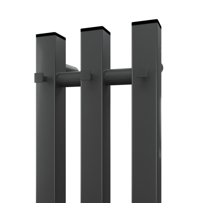 Полотенцесушитель электрический Apextermo Sirius SR10112GF, ширина 15 см, высота 110 см, диммер справа, цвет графит металлик