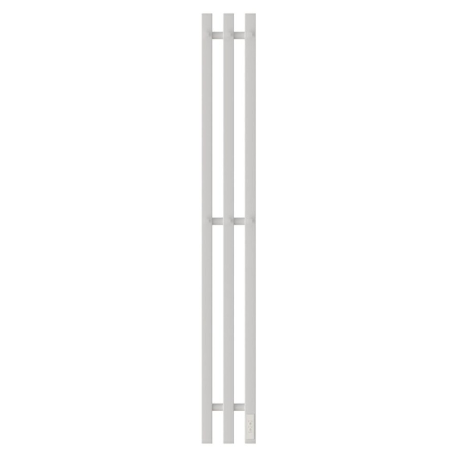 Полотенцесушитель электрический Apextermo Sirius SR10112WM, ширина 15 см, высота 110 см, диммер справа, цвет белый матовый