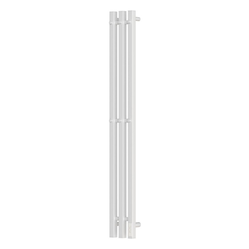 Полотенцесушитель электрический Apextermo Sirius SR10112WM, ширина 15 см, высота 110 см, диммер справа, цвет белый матовый