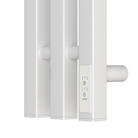Полотенцесушитель электрический Apextermo Sirius SR10112WM, ширина 15 см, высота 110 см, диммер справа, цвет белый матовый