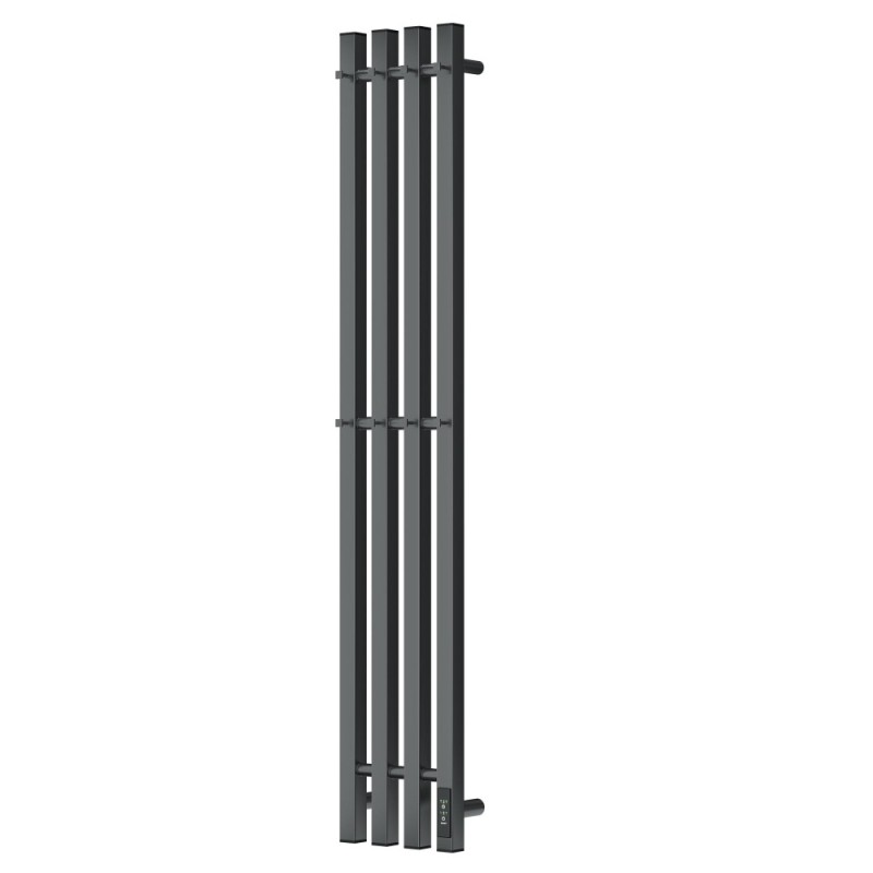 Полотенцесушитель электрический Apextermo Sirius SR10113GF, ширина 20 см, высота 110 см, диммер справа, цвет графит металлик
