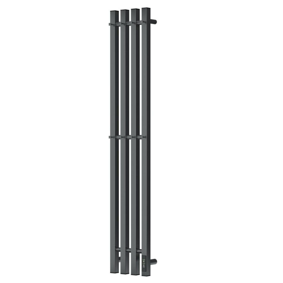 Полотенцесушитель электрический Apextermo Sirius SR10113GF, ширина 20 см, высота 110 см, диммер справа, цвет графит металлик