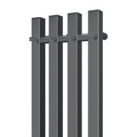 Полотенцесушитель электрический Apextermo Sirius SR10113GF, ширина 20 см, высота 110 см, диммер справа, цвет графит металлик
