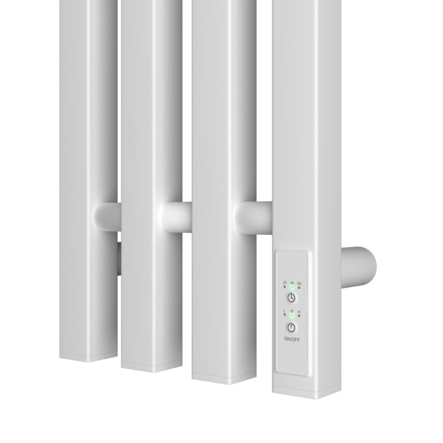 Полотенцесушитель электрический Apextermo Sirius SR10113WM, ширина 20 см, высота 110 см, диммер справа, цвет белый матовый