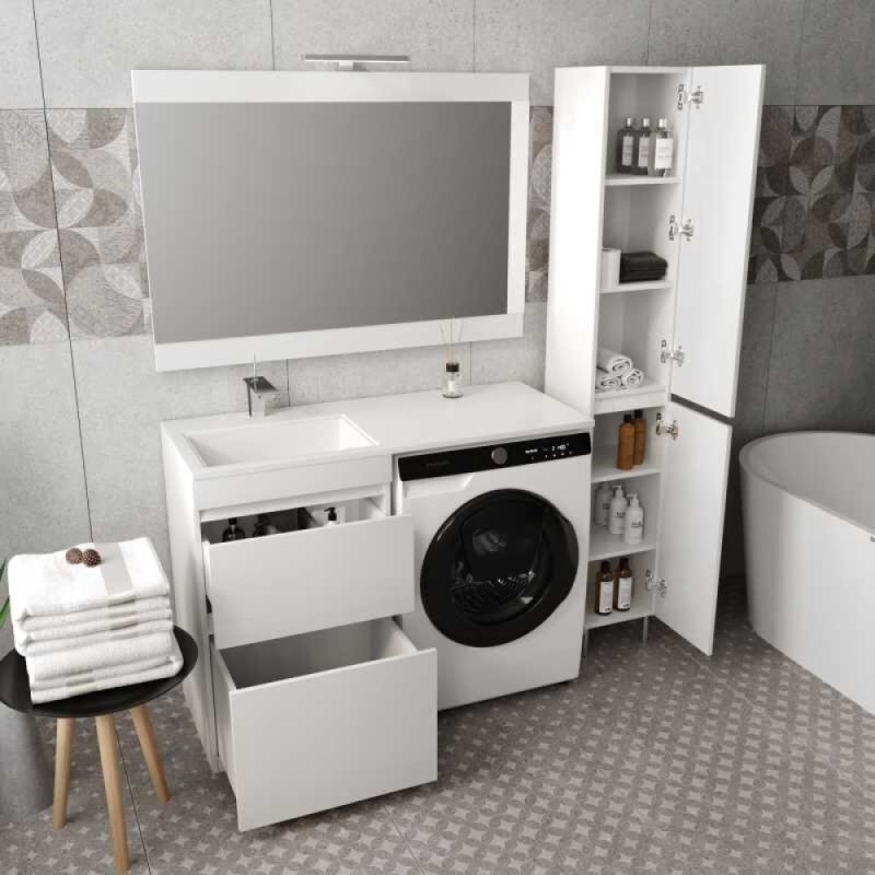 Зеркало Style Line Даллас 115 СС-00000523 Люкс, 115 см, подвесное, белое