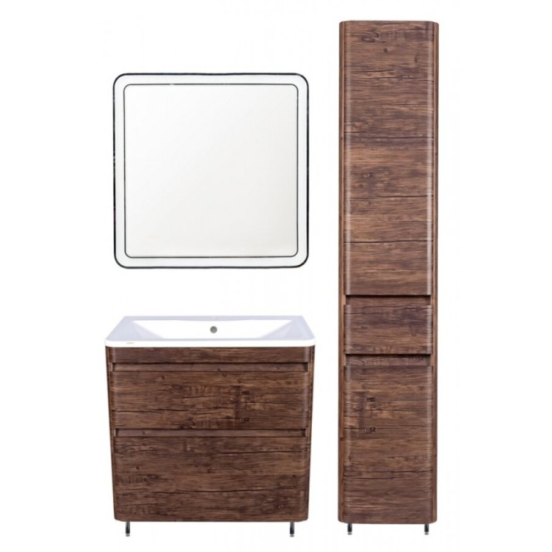 Зеркало Style Line Атлантика 100 СС-00000669, 100 см, подвесное, с подсветкой и часами