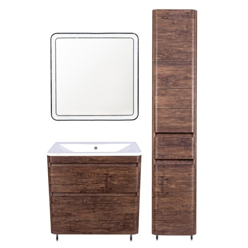 Зеркало Style Line Атлантика 80 СС-00000671, 80 см, с подсветкой и часами