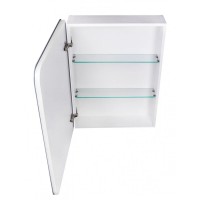Зеркальный шкаф Style Line El Fante Каре 50 см, с подсветкой, левый, белый, СС-00002372