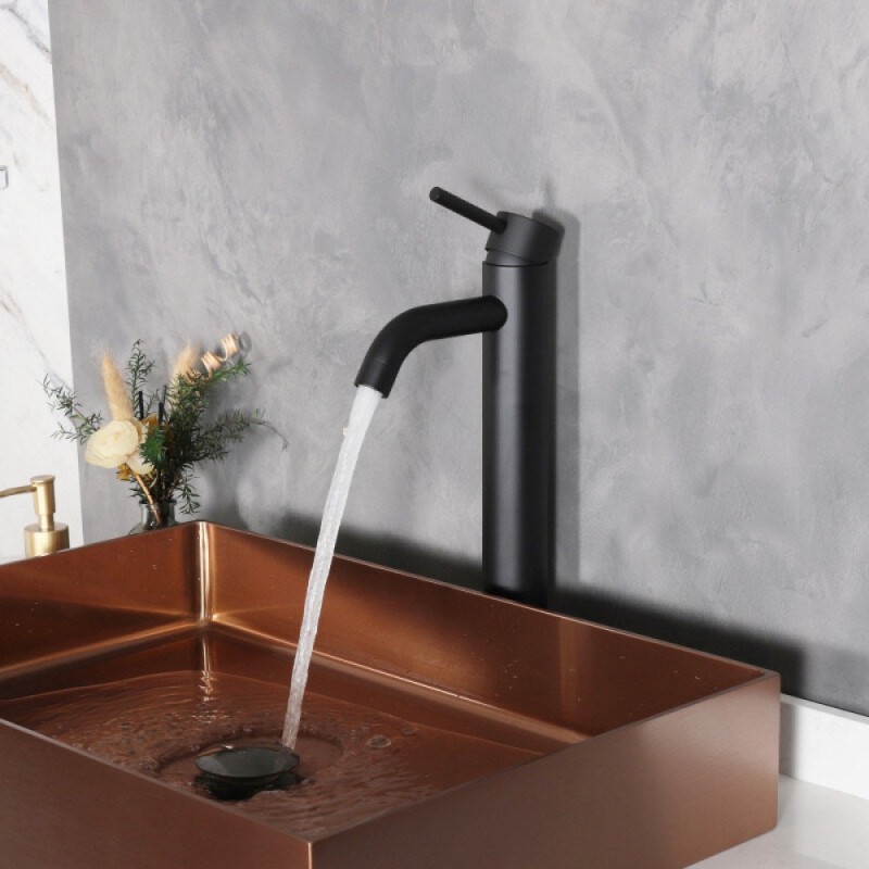 Смеситель для раковины Gid Cascada Inga SS096BMD, черный матовый