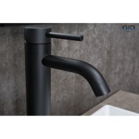 Смеситель для раковины Gid Cascada Inga SS096BMD, черный матовый