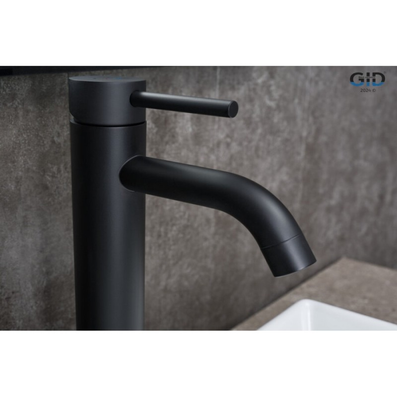 Смеситель для раковины Gid Cascada Inga SS096BMD, черный матовый