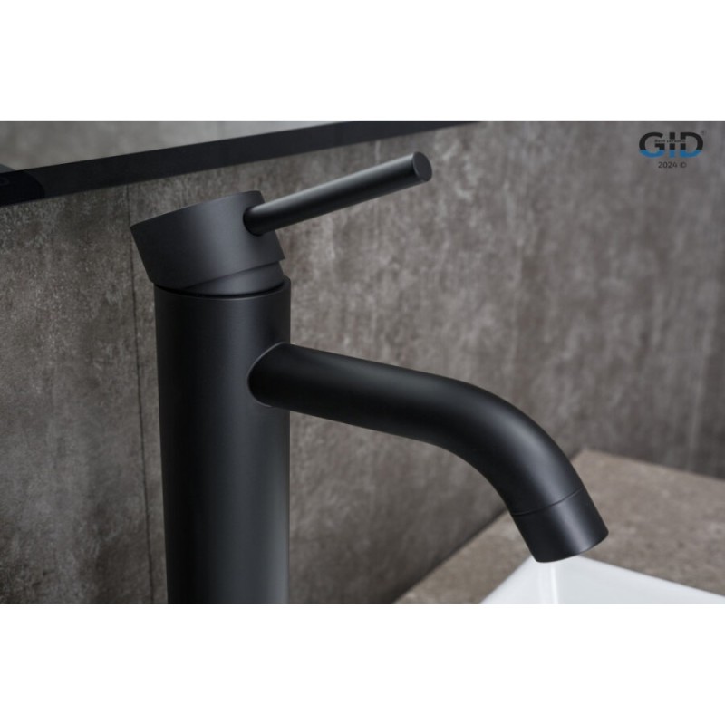 Смеситель для раковины Gid Cascada Inga SS096BMD, черный матовый