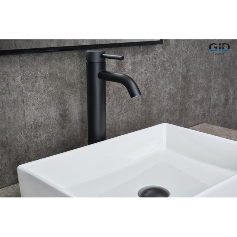 Смеситель для раковины Gid Cascada Inga SS096BMD, черный матовый