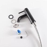 Смеситель для раковины Gid Cascada Inga SS096BMK, черный матовый
