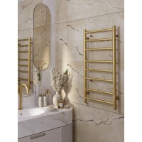 Полотенцесушитель электрический Apextermo Stella ST00184GL, ширина 40 см, высота 80 см, диммер справа, цвет золото матовое