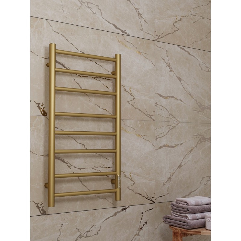 Полотенцесушитель электрический Apextermo Stella ST00184GL, ширина 40 см, высота 80 см, диммер справа, цвет золото матовое