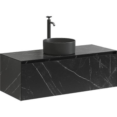 Тумба под раковину Sancos Stone 120, подвесная, Nero Marquina (черный мрамор), ST120NM