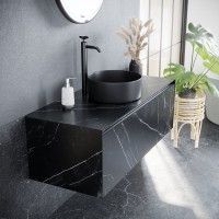 Тумба под раковину Sancos Stone 120, подвесная, Nero Marquina (черный мрамор), ST120NM