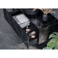 Тумба под раковину Sancos Stone 120, подвесная, Nero Marquina (черный мрамор), ST120NM