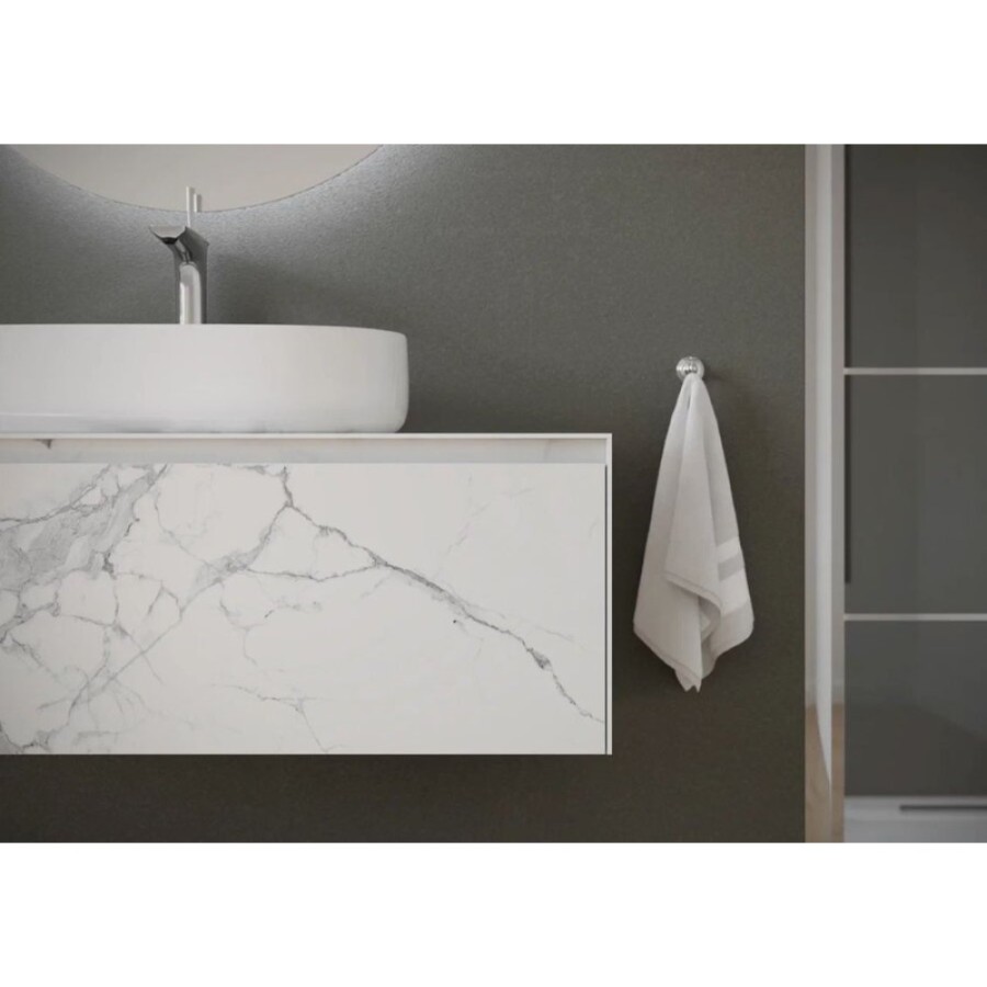 Тумба под раковину Sancos Stone 120, подвесная, Statuario White (белый мрамор), ST120SV
