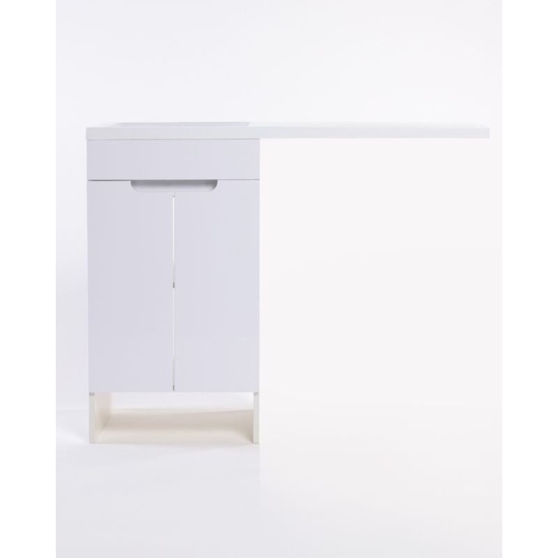Тумба с раковиной под стиральную машину Orange Optima, левая, белый, Smart Pack, STD-110TUW+RAL