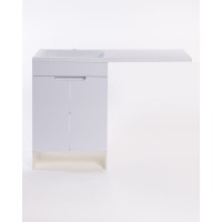 Тумба с раковиной под стиральную машину Orange Optima, левая, белый, Smart Pack, STD-120TUW+RAL