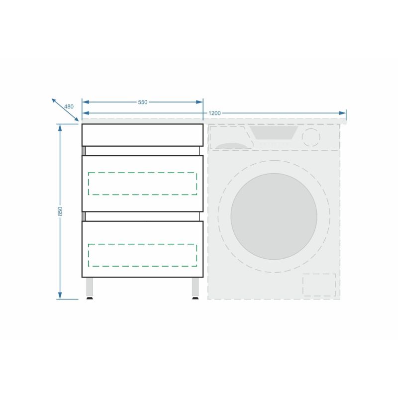 Тумба под раковину Stella Polar Мадлен 120 SP-00000406 Белая