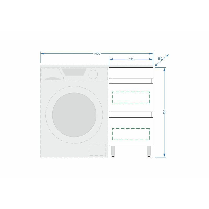 Тумба под раковину Stella Polar Мадлен 100 SP-00000474 Белая
