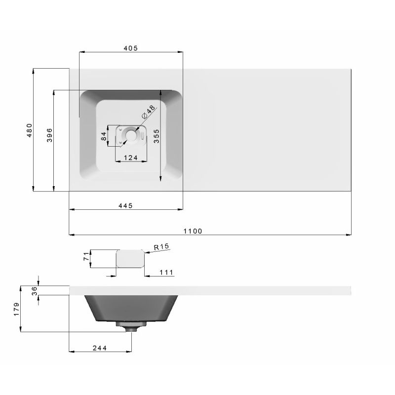 Тумба под раковину Stella Polar Кэтрин 110 SP-00001113 с бельевой корзиной Белая