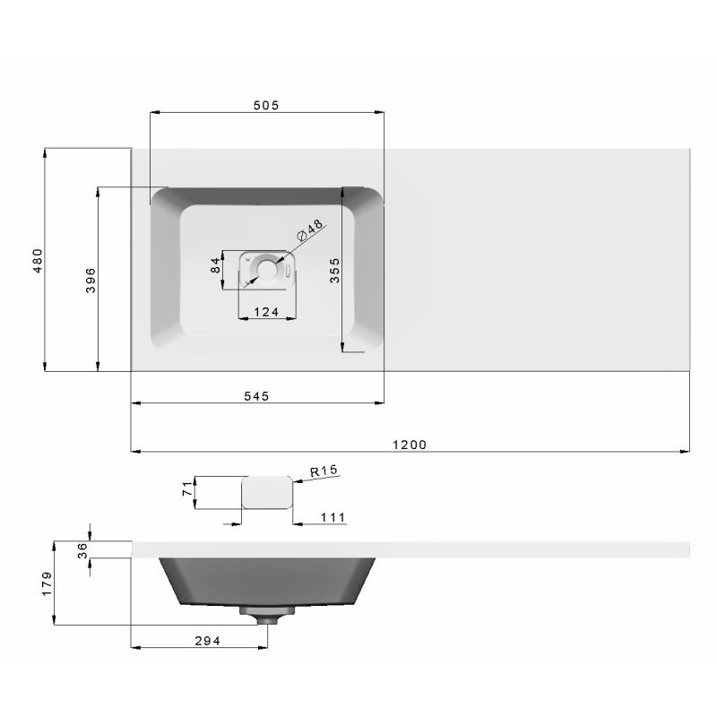 Тумба под раковину Stella Polar Корделия 60 SP-00001043 Серая Белая