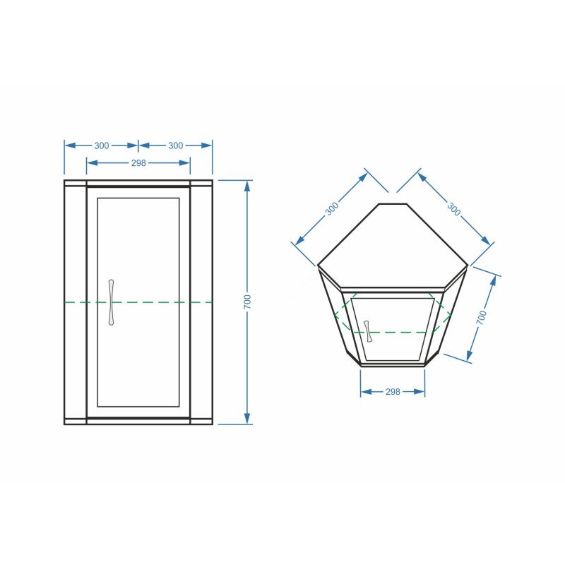 Подвесной шкаф Stella Polar Концепт 30 SP-00000142 угловой Белый