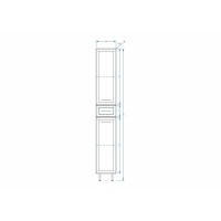 Шкаф пенал Stella Polar Концепт 24 SP-00000143 Белый