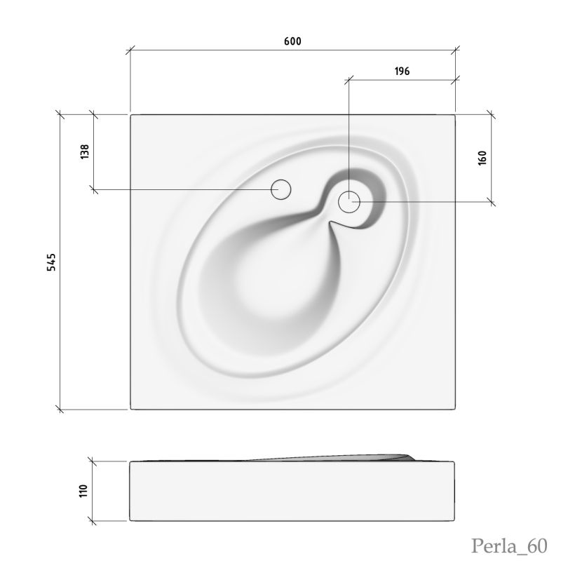 Раковина Stella Polar Пальмира 60 SP-00000798 на стиральную машину Белая
