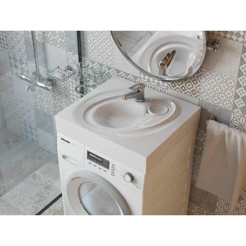 Раковина Stella Polar Пальмира 60 SP-00000798 на стиральную машину Белая