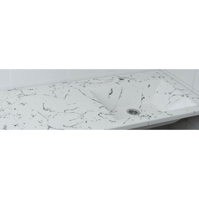 Раковина Stella Polar Мадлен 120 R SP-00001153 на стиральную машину Белый мрамор