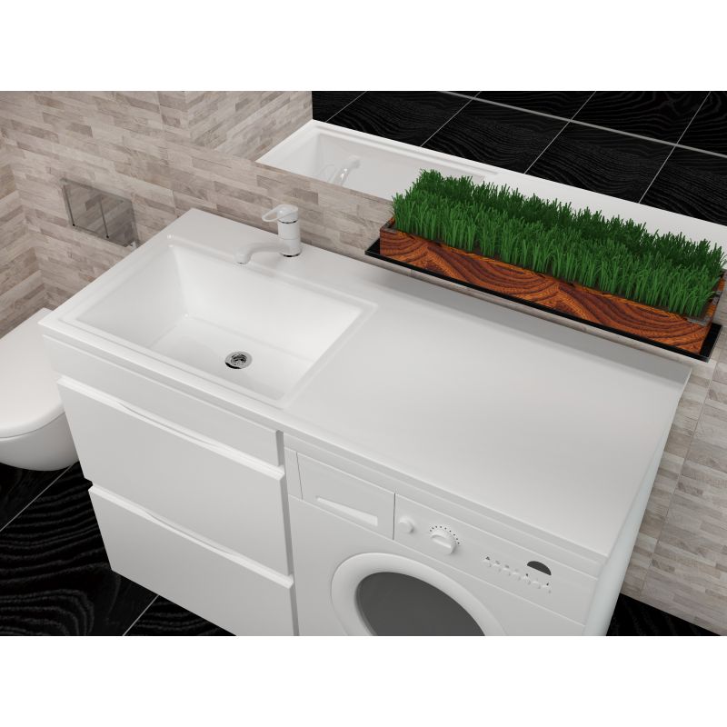 Раковина Corozo Stella Polar Мадлен 110 L SP-00000837 на стиральную машину Белая