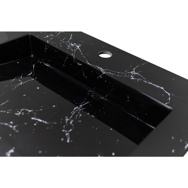 Раковина Stella Polar Берта 60 SP-00001403 на стиральную машину Черный мрамор