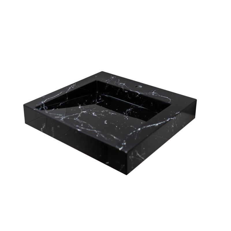 Раковина Stella Polar Берта 60 SP-00001403 на стиральную машину Черный мрамор