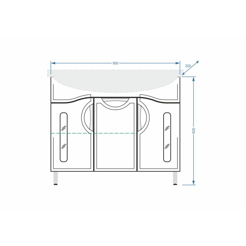 Тумба под раковину Stella Polar Сильва 100 SP-00000204 Белая