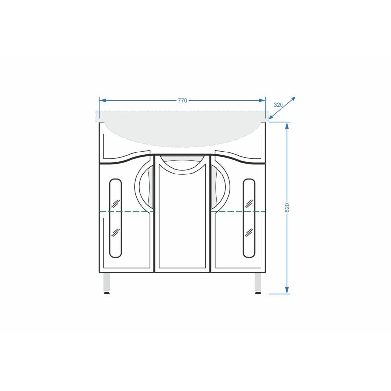 Тумба под раковину Stella Polar Сильва 80 SP-00000202 Белая