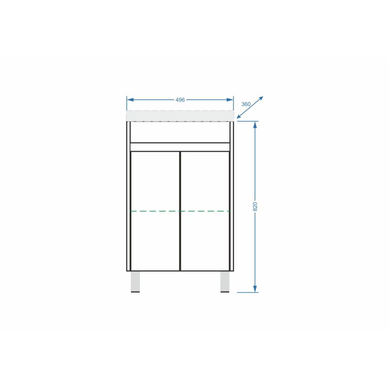 Тумба под раковину Stella Polar Фаворита 50 SP-00000162 Белая